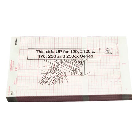 Recording Chart Paper GE Z-Fold Red Grid