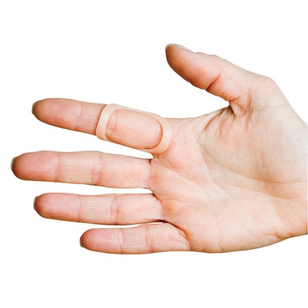 Finger Splint Oval-8® Adult Size 7 Pull-On Left or Right Hand Tan