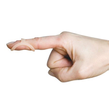 Finger Splint Oval-8® Adult Size 7 Pull-On Left or Right Hand Tan