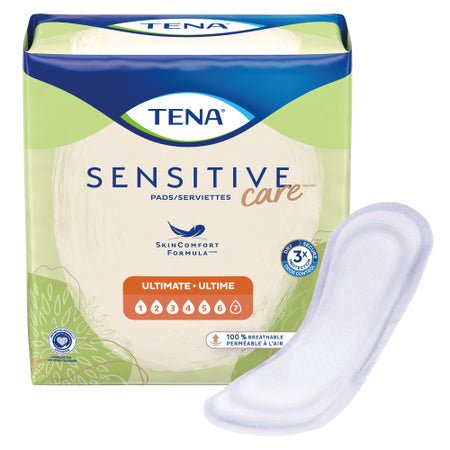 Bladder Control Pad TENA® Sensitive Care Ultimate 16 Inch Length Heavy Absorbency Dry-Fast Core™ One Size Fits Most
