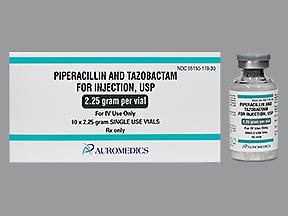 Piperacillin Sodium / Tazobactam, Preservative Free 2.25 Gram Intravenous Injection 30 mL