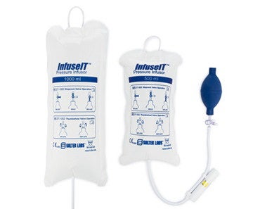 Pressure Infusion Bag InfuseIT™ 500 mL Without Port Piston Gauge / Stopcock Valve