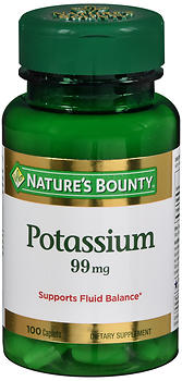 Joint Health Supplement Nature's Bounty® Potassium 99 mg Strength Caplet 100 per Bottle
