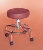 Exam Stool Without Backrest Swivel Height Adjustment 4 Casters Mushroom Beige