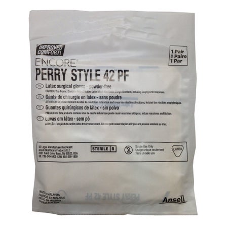 Surgical Glove ENCORE® Perry® Style 42® PF Size 8.5 Sterile Latex Standard Cuff Length Micro-Textured Natural Chemo Tested