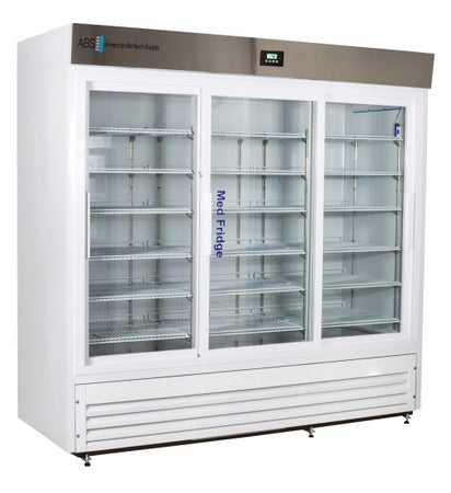 Upright Refrigerator ABS® Pharmaceutical 72 cu.ft. 3 Swing Glass Doors Cycle Defrost