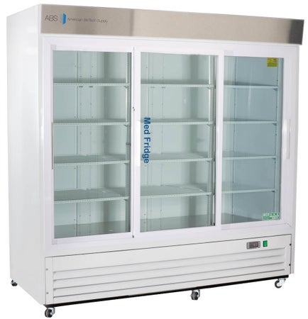 Upright Refrigerator ABS® Pharmaceutical 69 cu.ft. 3 Sliding Glass Doors Cycle Defrost