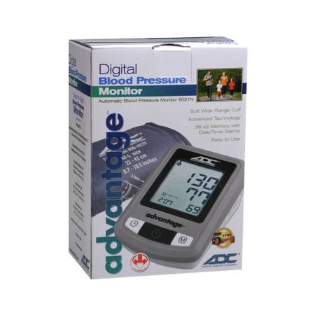 Home Automatic Digital Blood Pressure Monitor Advantage™ 6021N Series Large Adult Cuff Nylon Cuff 32 - 52 cm Desk Model