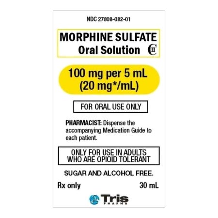 Morphine Sulfate 100 mg / 5 mL Solution 30 mL