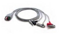 Mobility ECG Wire 36 Inch, 3-Leads, Pinch Clip Leads, Reusable For Panorama Telepack, Passport 2, Passport V, Spectrum, Spectrum OR, V12, V21, Passport 8, Passport 12, T1 Patient Monitor