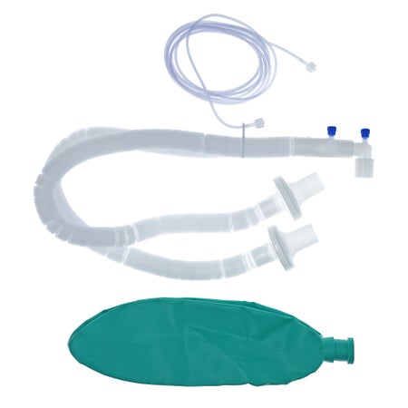 Anesthesia Breathing Circuit Expandable Tube 108 Inch Tube Dual Limb Adult 3 Liter Bag Single Patient Use