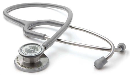 Clinician Stethoscope Adscope® 608 Gray 1-Tube 22 Inch Tube Convertible Chestpiece