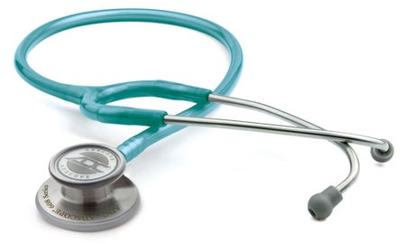 Clinician Stethoscope Adscope® 608 Caribbean Blue 1-Tube 22 Inch Tube Convertible Chestpiece