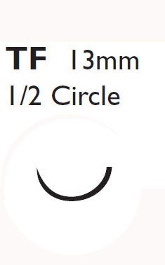 Absorbable Suture with Needle Monocryl™ Poliglecaprone TF 1/2 Circle Taper Point Needle Size 5-0 Monofilament