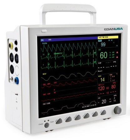 Patient Monitor Edan® iM8 Series Monitoring ECG, NIBP, Respiratory, SpO2, Temperature AC Power / Battery Operated