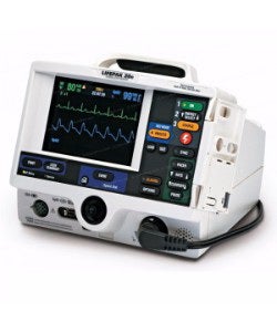 Refurbished Defibrillator Unit Automatic Lifepak® 20E Paddles Contact AC Power / Battery Operated LCD Display