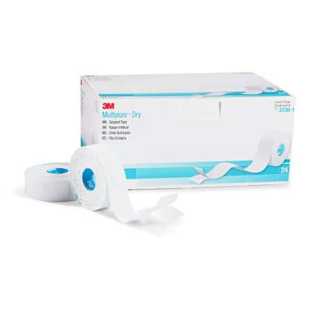 Water Resistant Dressing Retention Tape with Liner 3M™ Multipore™ Dry White 1 Inch X 5-1/2 Yard Pique NonSterile
