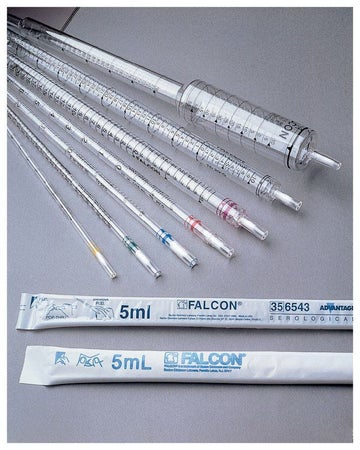 Serological Pipette Falcon® 5 mL 0.01 mL Graduation Increments / 2.5 mL Negative Graduations