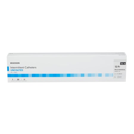 Urethral Catheter McKesson Straight Tip Uncoated PVC 12 Fr. 16 Inch Length