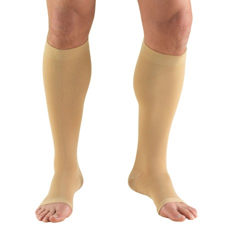 Compression Stocking Truform® Knee High X-Large Beige Open Toe