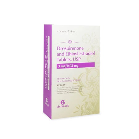 Drospirenone / Ethinyl Estradiol 3 mg - 0.03 mg Tablet 84 Tablets