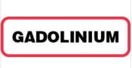 Drug Label PDC® Anesthesia Label Gadolinium Red / White 3/8 X 1-1/4 Inch
