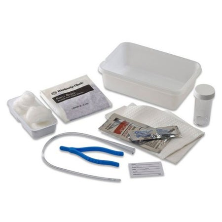 Intermittent Catheter Tray Curity™ Open System / Urethral 14 Fr. Without Balloon Red Rubber