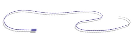 Absorbable Suture with Needle STRATAFIX™ Symmetric PDS® Plus Triclosan Polydioxanone CTX 1/2 Circle Taper Point Needle Size 1 Monofilament