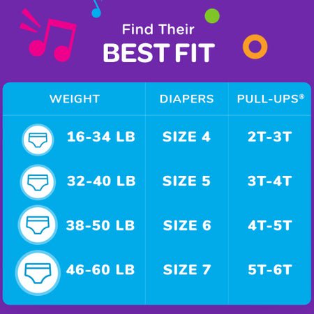 Male Toddler Training Pants Pull-Ups® Size 2T to 3T Disposable Moderate Absorbency