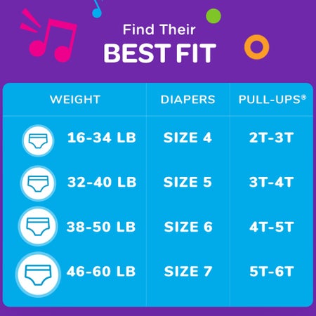 Female Toddler Training Pants Pull-Ups® Size 3T to 4T Disposable Moderate Absorbency