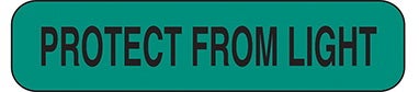 Pre-Printed Label Indeed Auxiliary Label Green Paper Protect From Light Black Alert Label 3/8 X 1-5/8 Inch