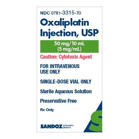 Oxaliplatin, Preservative Free 5 mg / mL Injection 10 mL