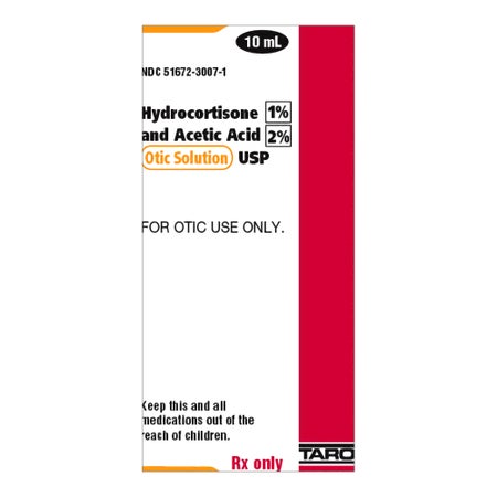 Hydrocortisone / Acetic Acid 1% - 2% Otic Drops 10 mL