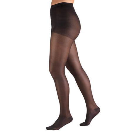 Compression Pantyhose Truform® Waist High Queen Black Closed Toe