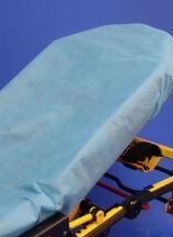 Stretcher Sheet SureFit™ Fitted 30 W X 84 L Inch Blue Impervious Nonwoven Polypropylene Disposable