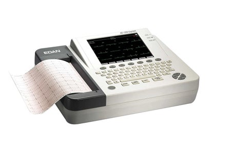 Electrocardiograph Edan® SE-1200 Express Battery Operated LCD Display Resting