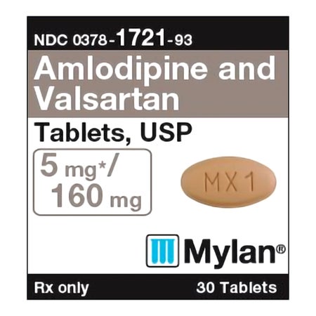 Amlodipine Besylate / Valsartan 5 mg - 160 mg Tablet 30 Tablets