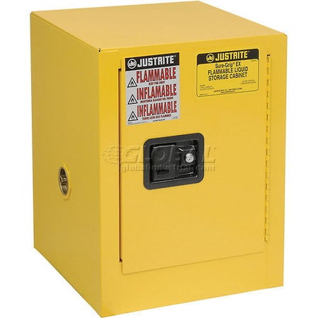 Flammable Safety Cabinet Justrite® Counter Top Steel Without Drawers 1 Shelf Keyed Lock