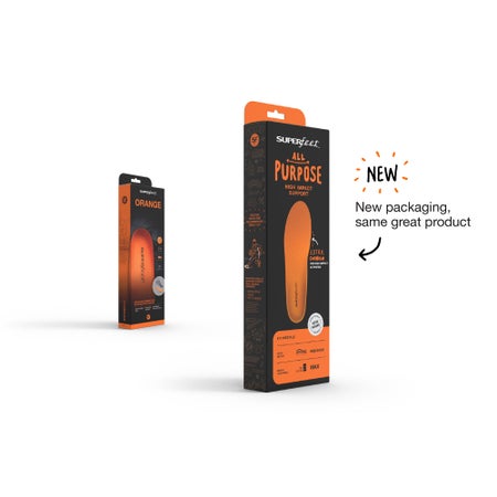 Orthotic Insole Superfeet® ORANGE Foam / Plastic Men 15.5 to 17 Orange