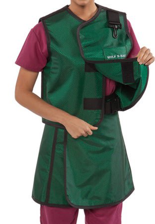 X-Ray Apron / Vest Paw Prints Pattern Wraparound Style