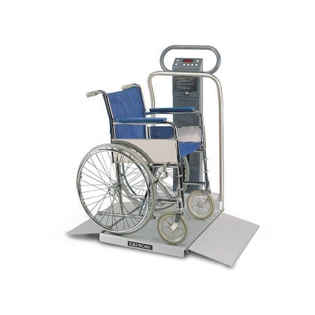 Physician Scale Scale-Tronix® LCD Display 880 lbs. / 400 kg Capacity Chrome Battery Operated