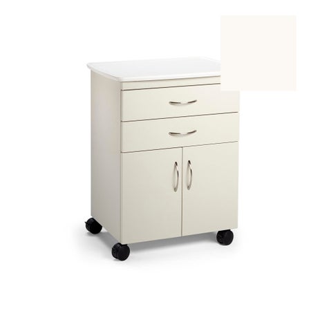 Treatment Cabinet M2 Series Floor Standing / Mobile Powder Coated Steel 2 Drawers 1 Shelf Keyed Lock