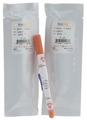 Quality Control Organism Kwik-Stik™ Duo-Pak™ Staphylococcus Sciuri Subspecies Sciuri, ATCC® 29061™ Lyophilized Pellet 2 Swabs Tryptic Soy Agar (Soybean Casein Digest Agar), Non-selective Sheep Blood Agar, Standard Methods Agar (Plate Count Agar) or Nutrient Agar
