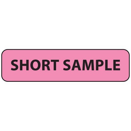 Pre-Printed Label MedVision® Auxiliary Label Pink Paper SHORT SAMPLE Black Alert Label 5/16 X 1-1/4 Inch