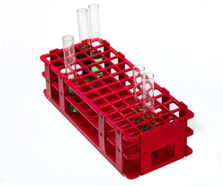 Test Tube Rack No-Wire™ 60 Place 16 mm Tube Size Red