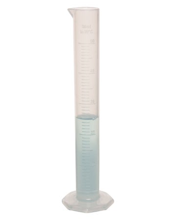 Graduated Cylinder Octagonal Base Polypropylene 50 mL