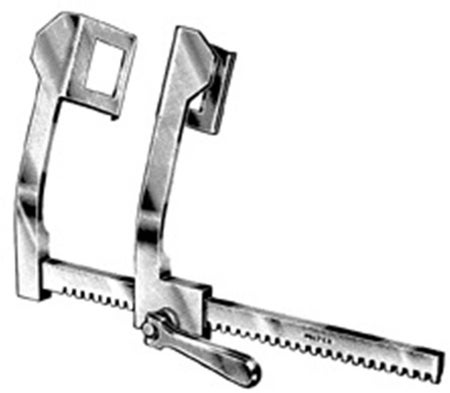 Rib Spreader Miltex® Curved Arms with Bar Ratchet Finochietto 48 X 65 mm Blades OR Grade