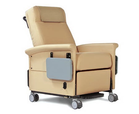 Manual Transport Recliner Ascent 65 Series Gray Vinyl 4 Inch Casters 300 lbs. Weight Capacity