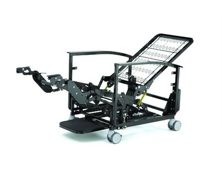 Manual Transport Recliner Ascent 65 Series Gray Vinyl 4 Inch Casters 300 lbs. Weight Capacity