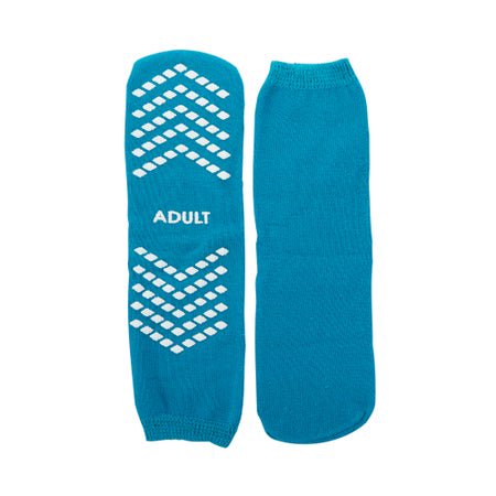 Slipper Socks McKesson Unisex Adult Large Single Tread Single Patient Use Teal